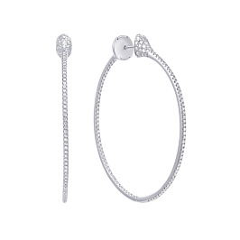 Серьги из белого золота