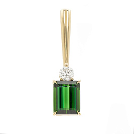 Серьги DANAYA  из желтого золота с турмалинами 5,42 ct