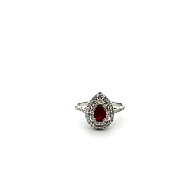 Кольцо из белого золота с рубином 0,45 ct