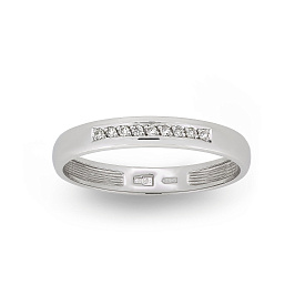 Кольцо из белого золота с бриллиантами