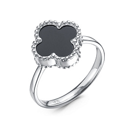 Кольцо из белого золота с ониксом 1,623 ct