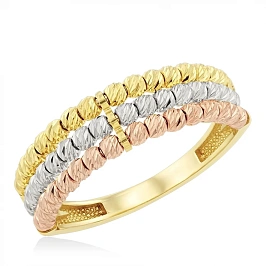 Кольцо из комбинированного золота (17.0)