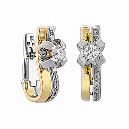 Серьги из золота с бриллиантами 0,518 ct