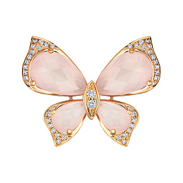 Брошь из желтого золота