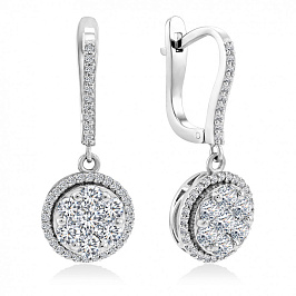 Серьги золотые с бриллиантами