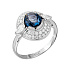 Кольцо из белого золота с танзанитом 2,22 ct
