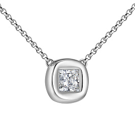 Колье  из белого золота с бриллиантом 0,27 ct