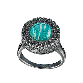 Кольцо из серебра с амазонитом