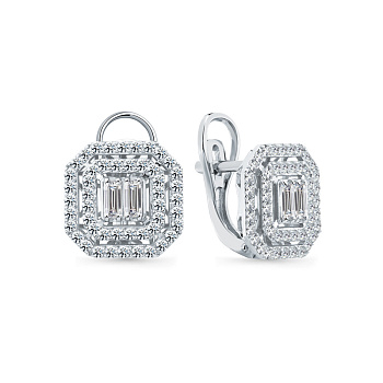Серьги из белого золота с бриллиантами 0,399 ct