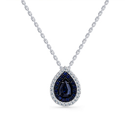 Колье из белого золота с сапфирами 0,415 ct