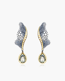 Серьги из серебра с цитрином