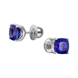 Серьги из белого золота с танзанитами 2,64 ct