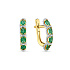 Серьги из желтого золота с изумрудами