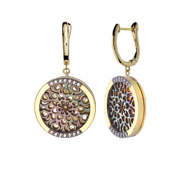 Серьги из серебра с перламутром