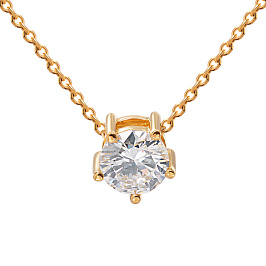 Колье DANAYA  из желтого золота с бриллиантом 0,5 ct