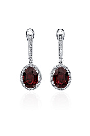 Серьги из белого золота с турмалинами 9,87 ct