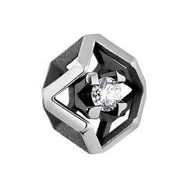 Подвеска из белого золота с бриллиантом 0,09 ct