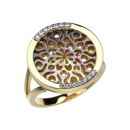 Кольцо из серебра с перламутром