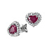 Серьги из белого золота с рубином 1,9 ct