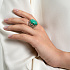 Кольцо из серебра с малахитом