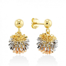 Золотые серьги пусеты