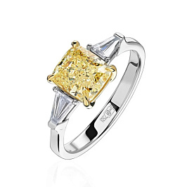 Кольцо из белого золота с бриллиантами 2,02 ct