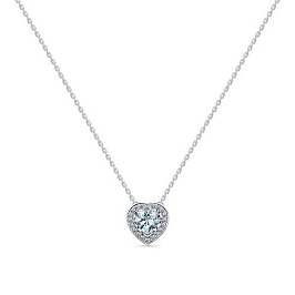 Колье из белого золота с аквамарином 1,038 ct