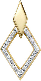Подвеска из желтого золота с бриллиантами