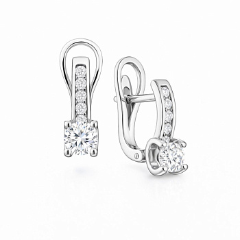 Серьги из белого золота с бриллиантами 0,56 ct