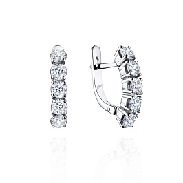 Серьги из белого золота с бриллиантами