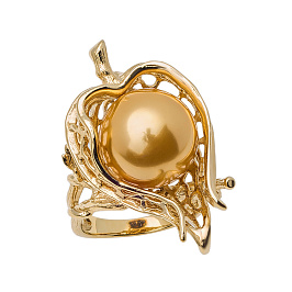 Кольцо из серебра с перламутром