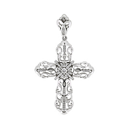 Крест из белого золота