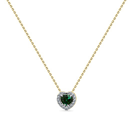 Колье из желтого золота с турмалином 0,696 ct