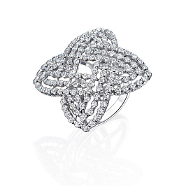Кольцо из белого золота с бриллиантами