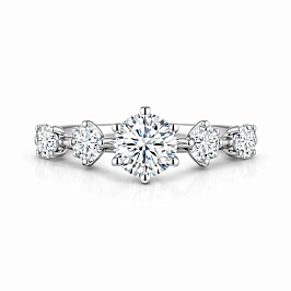 Кольцо ALROSA  из белого золота с бриллиантами 0,51 ct