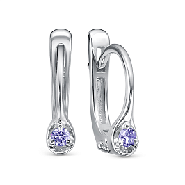 Серьги из белого золота