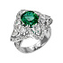 Кольцо из белого золота с изумрудом 2,53 ct