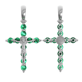 Крест из белого золота