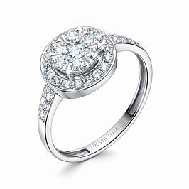 Кольцо из белого золота