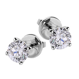Серьги DANAYA  из белого золота с бриллиантами 0,6 ct