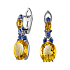 Серьги из желтого золота с цитринами 8,85 ct