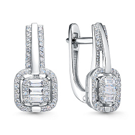 Серьги из белого золота