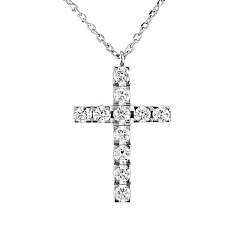 Крест из белого золота
