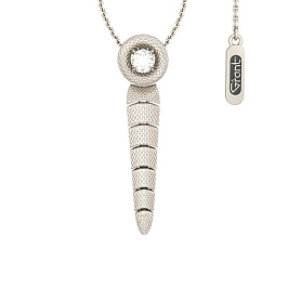 Колье из белого золота с бриллиантом 0,124 ct