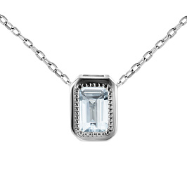 Колье из белого золота с бриллиантом 0,23 ct