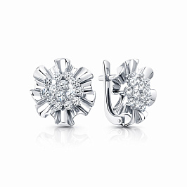Серьги из белого золота