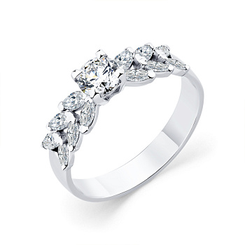 Кольцо из белого золота с бриллиантами 0,472 ct