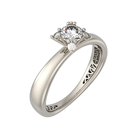 Кольцо из белого золота с бриллиантами 0,308 ct