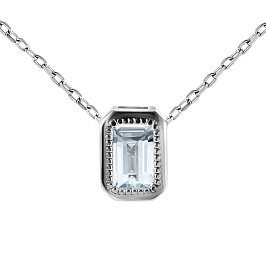 Колье из белого золота с бриллиантом 0,23 ct