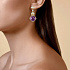 Серьги из желтого золота с аметистами 23,68 ct